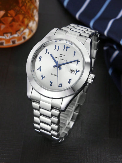 Men's Classic Quartz Steel Strap Wristwatch