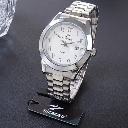 Men's Classic Quartz Steel Strap Wristwatch